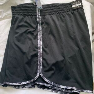 NWT ZELOS Curvy Stretch Athletic Shorts Black, Gray & White Size 3X